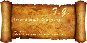 Trencsényi Gergely névjegykártya