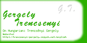 gergely trencsenyi business card
