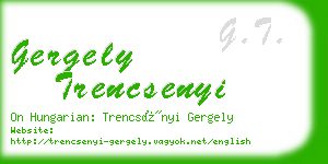 gergely trencsenyi business card